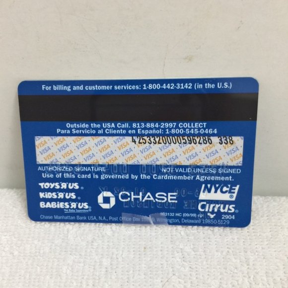 Toys "R" Us Visa Credit Charge Card Expired 06/00-01/02 New Unused +Orig Papers - Picture 5 of 5